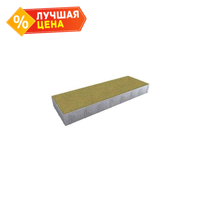 Плитка тротуарная Прямоугольник (Ла-Линия) Б.12.П.8 гранит желтый, 750x250x80 мм