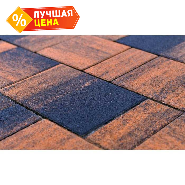 Плитка тротуарная BRAER Сити Color Mix Теxас, 300x150x80 мм