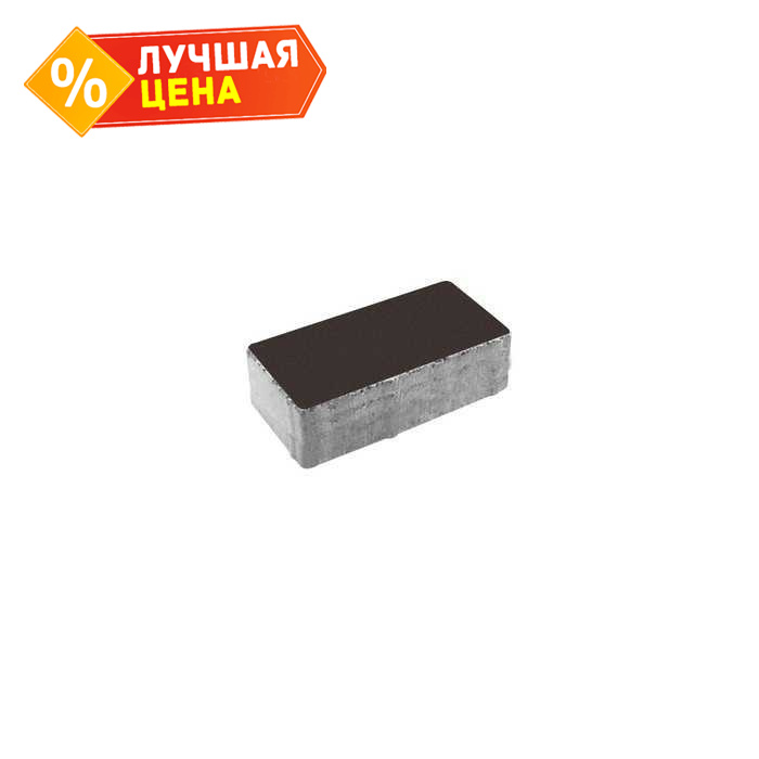 Плитка тротуарная Прямоугольник (Ла-Линия) Б.2.П.8 гладкий коричневый 200x100x80 мм