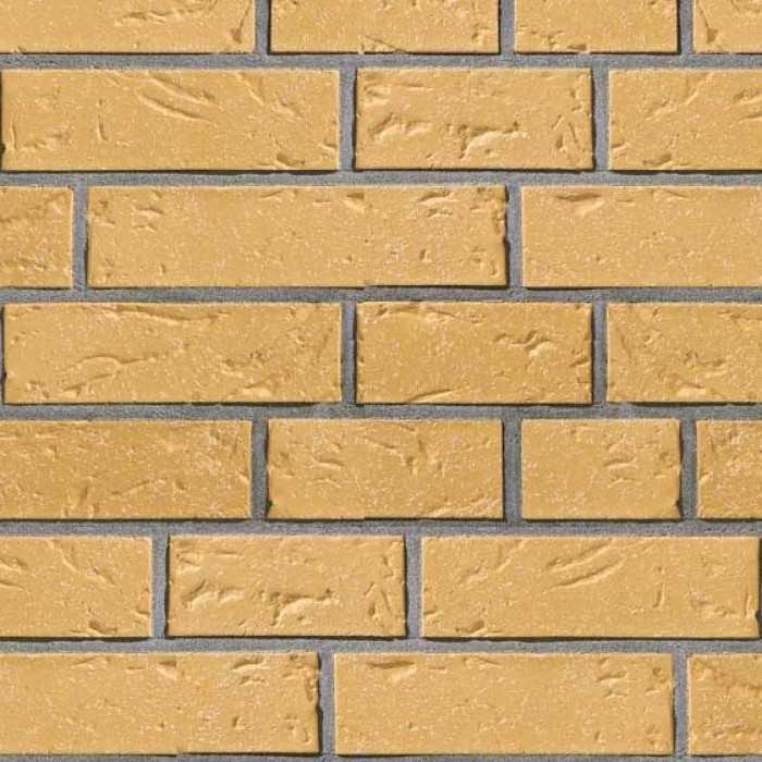 Кирпич клинкерный пустотелый ABC 0356 Rheinland crem-gelb baumrinde-genarbt-besandelt, 240х115х71 мм