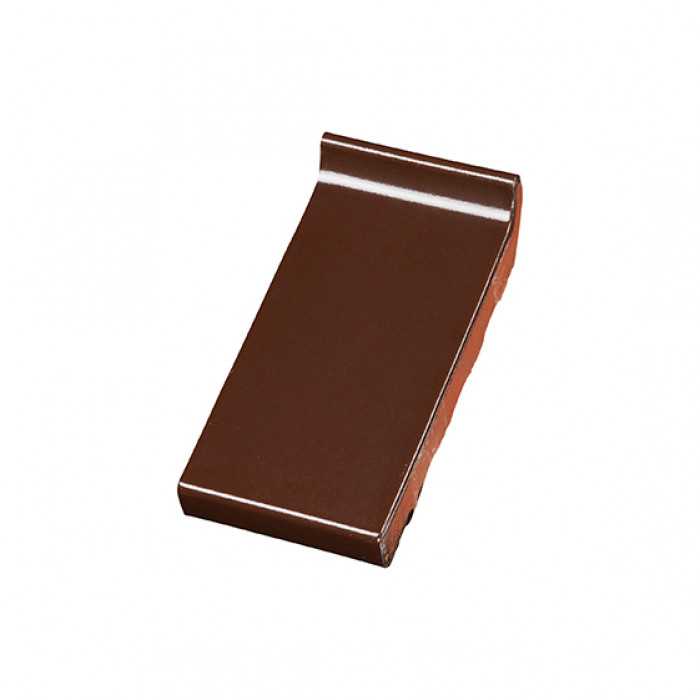 Клинкерный водоотлив Terca Dark brown глазурованный, 215*105*30 мм