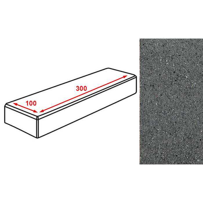 Плитка тротуарная Готика Granite FERRO, паркет, Исетский 300x100x60 мм
