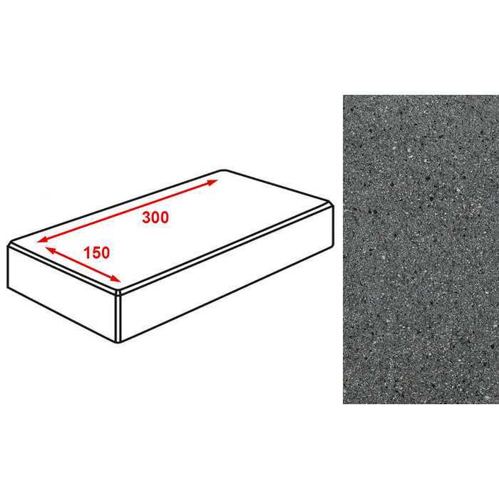 Плитка тротуарная Готика Granite FERRO, картано, Исетский 300x150x60 мм