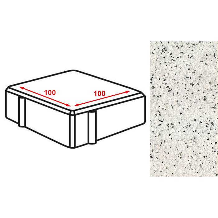 Плитка тротуарная Готика Granite FERRO, квадрат, Покостовский 100x100x80 мм