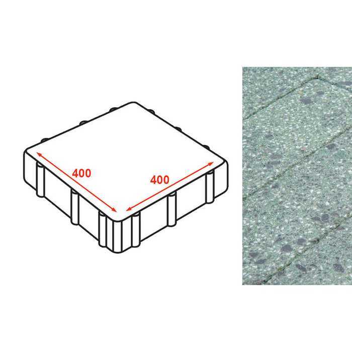 Плита тротуарная Готика Granite FINERRO, Порфир 400x400x80 мм
