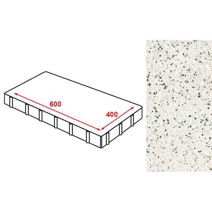 Плита тротуарная Готика Granite FERRO, Покостовский 600x400x60 мм