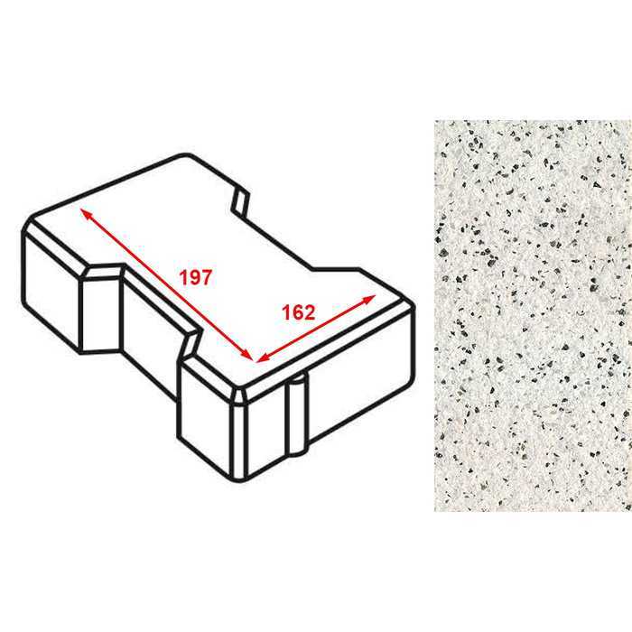 Плитка тротуарная Готика Granite FERRO, катушка, Покостовский 197x162x60 мм