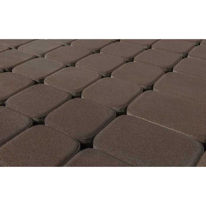 Плитка тротуарная BRAER Классико Дуо коричневый, 115/172x115x40 мм